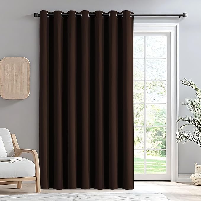 IGEMAEVE Blackout Curtains & Drapes Chocolate 100" W x 84" L | Bedroom | Living by IGEMAEVE
