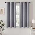 Light Grey Blackout Curtains for Bedroom Living Room W40 x L63 Inch | 63 Inch by Woaboy