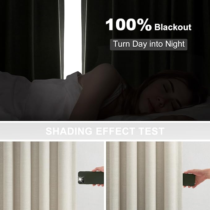 Topfinel 96 Inches Long Pinch Pleated 100% Blackout Curtains, Thermal Insulated - Image 5