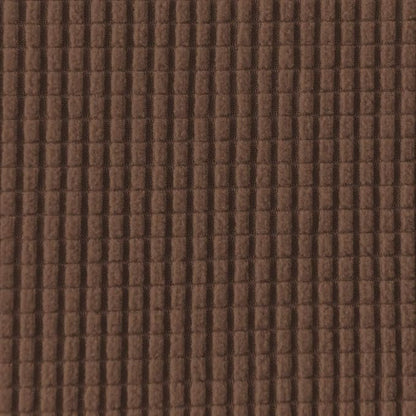 Easy-Going Stretch Sofa Slipcover 1-Piece Sofa Cover Furniture Protector Couch Soft with Elastic Bottom for Kids, Polyester Spandex Jacquard Fabric Small Checks (Sofa, Brown)