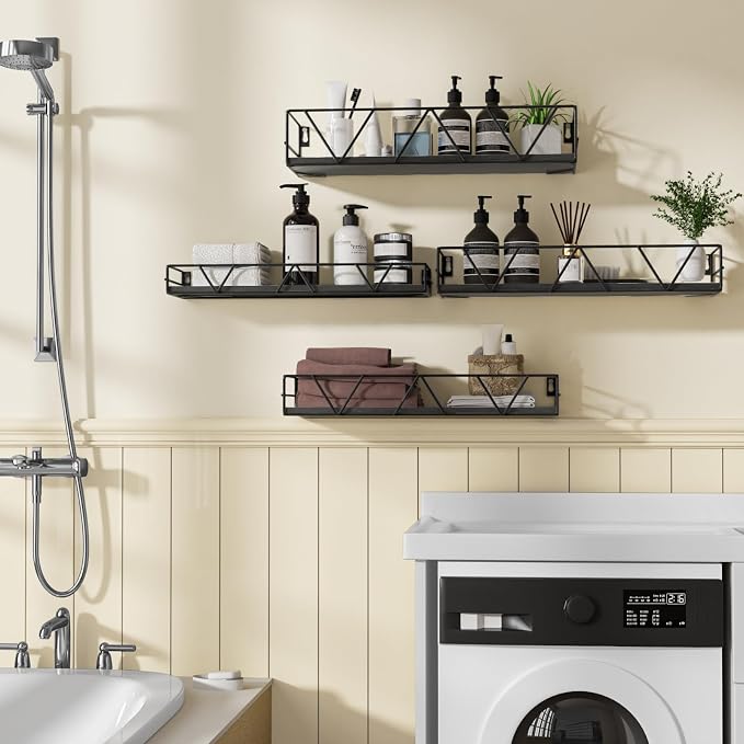 Floating Shelves Set of 4, Wood Wall Shelf, Farmhouse Shelf - Image 5