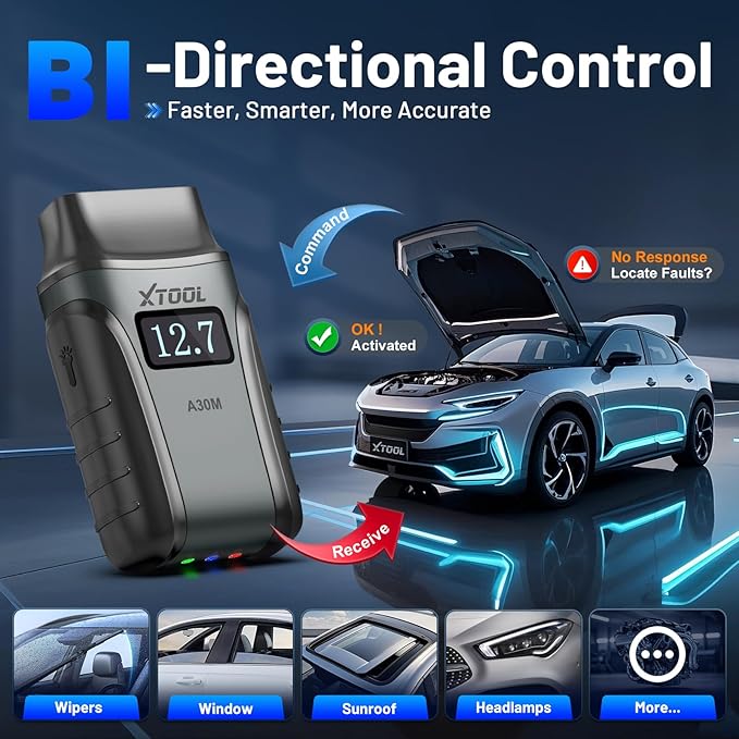 OBD2 Scanner Diagnostic Tool XTOOL Anyscan A30M V2.0, 2026 Wireless Bidirectional Scan Tool with Free Updates, 26 Resets, All System for Android & iPhone, Crank Sensor Relearn, EPB, Throttle Relearn