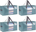 VENO Moving Bags, Wide Open Top, Light Blue, 4 Pack | Moving boxes Alternative by Veno