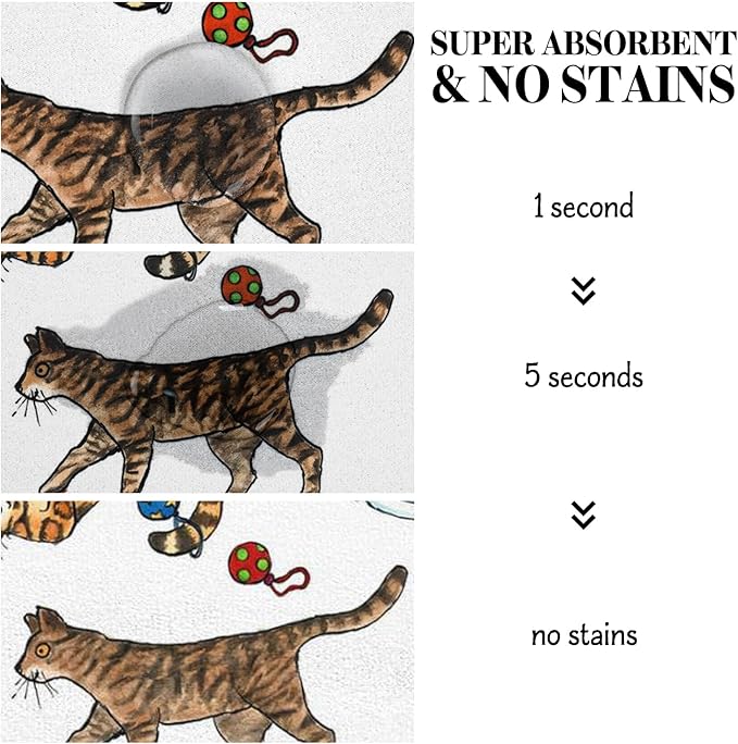 Dog Food Mats for Floors, Absorbent Dog Bowl Mats for Food and Water, Quick Dry Pet Cat Food Mat Non-Slip Pet Supplies