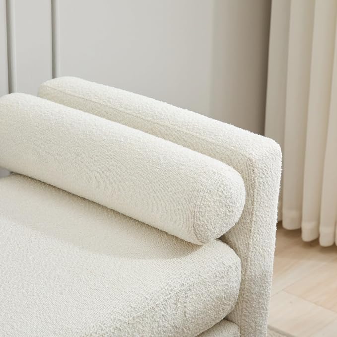 KEIKI Oversize Boucle Bench Ottoman - Image 6