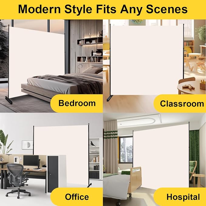 Room Divider Single Panel Folding Privacy Screen, Wall Divider - Image 6