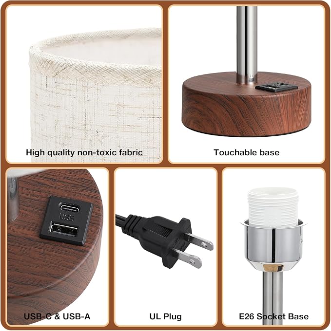 Dicoool Bedside Table Lamp for Bedroom - Image 6