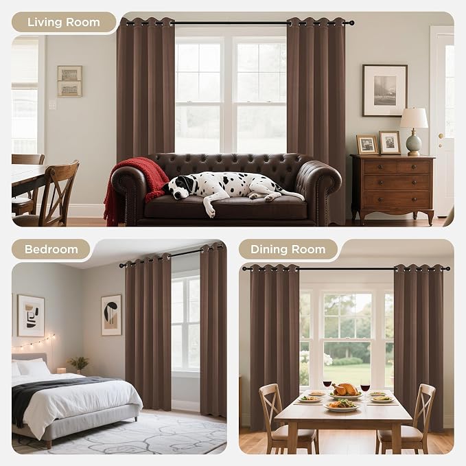 Joydeco Blackout Curtains 108 Inch Length 2 Panels Set, Thermal Insulated Long - Image 8