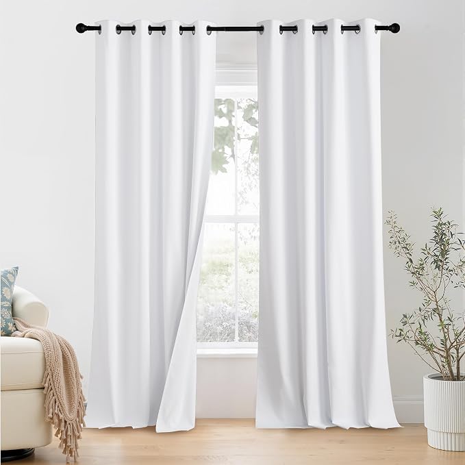 NICETOWN 100% Blackout Window Curtain Panels 96 inch Length by NICETOWN