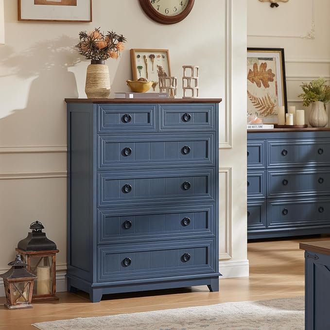 Joaxswe Farmhouse 6 Drawer Dresser - Image 7
