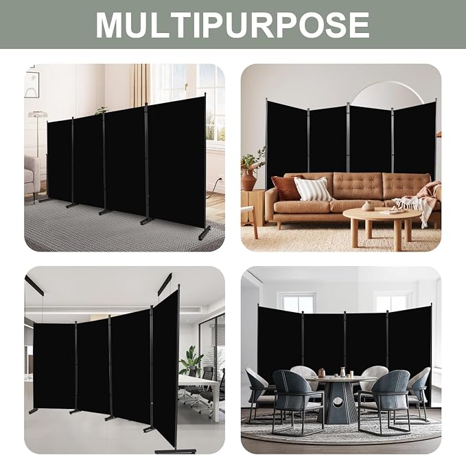 Room Divider Folding Privacy Screens, 6FT Tall Divider - Image 7