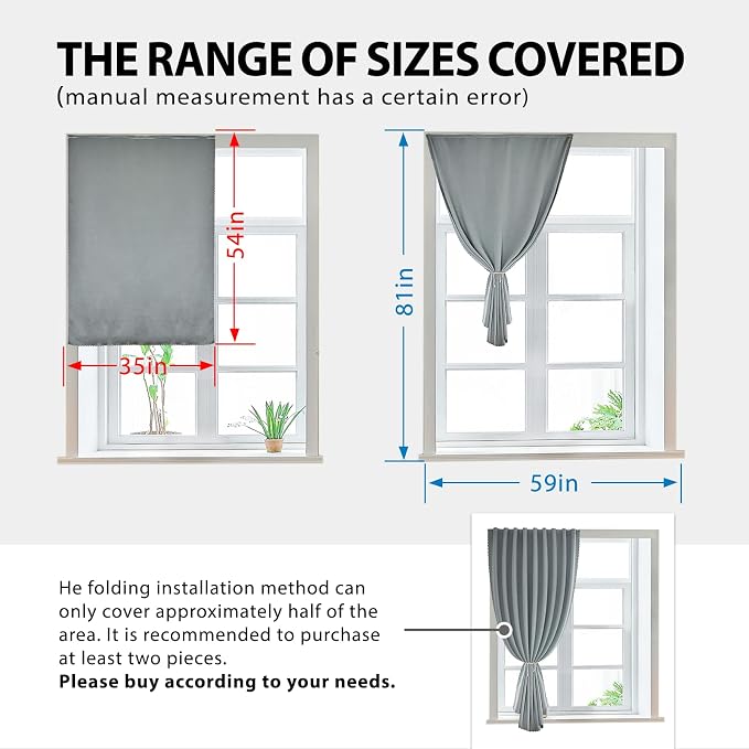 JILRON Magic Tape Stick on Portable Curtains - Image 3