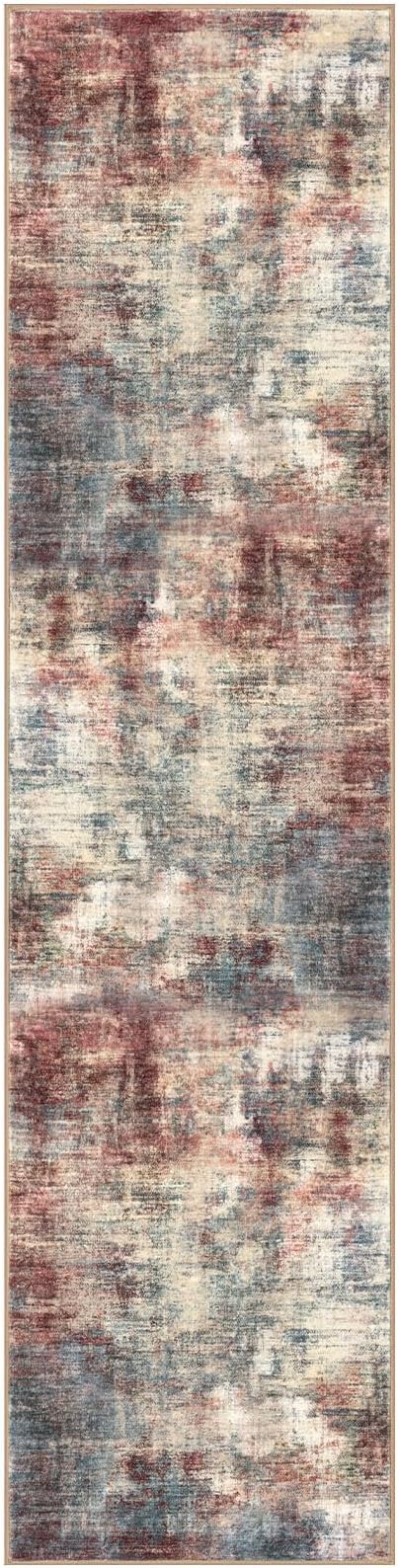 Abstract Runner Rug 2x8 Ft Washable Runners - Image 9