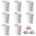 Lysam Bathroom Trash Can 8 Pack, 1.8 Gallon Small Trash Can by Lysam