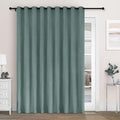 Macochico 100" Wx84 L Teal Full Blackout Curtains for Sliding Door, Thermal Insulated Drapery for Living Room Bedroom Windows Patio Door, Modern Chenille Grommet Curtains with Tieback 1 Panel