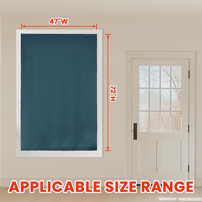 AJAZZ 100% Window Blinds Blackout Portable Blackout Curtains Adhesive Curtains - Image 6