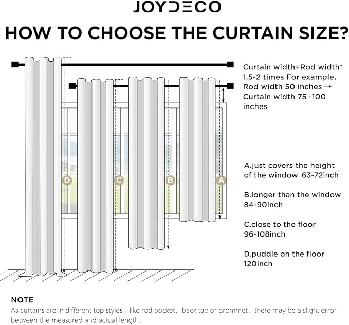 Joydeco 100% Blackout Linen Curtains 90 Inches Long 2 Panels, Thermal Insulated - Image 9