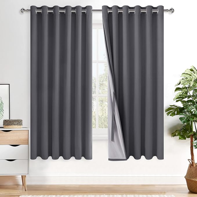 XWZO Full Blackout Curtains 63 Inches Long by XWZO