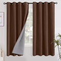 YoungsTex Brown Linen Blackout Curtains 68 Inch Length by YoungsTex