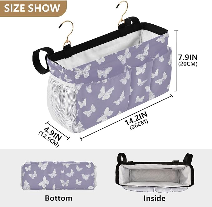 Bedside Caddy Hanging Bunk Bed Caddy Bed Organizer Hanging Pocket - Image 4