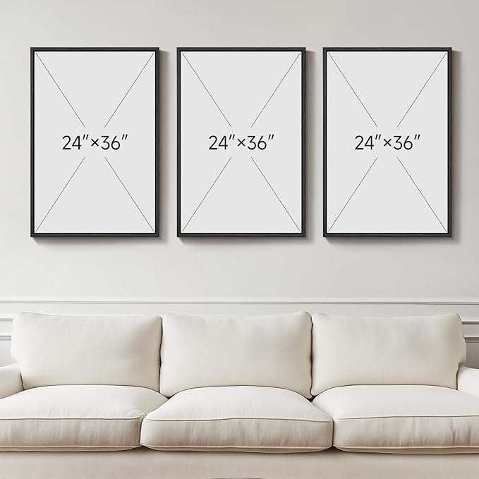 Large Framed Neutral Abstract Wall Art - Image 3