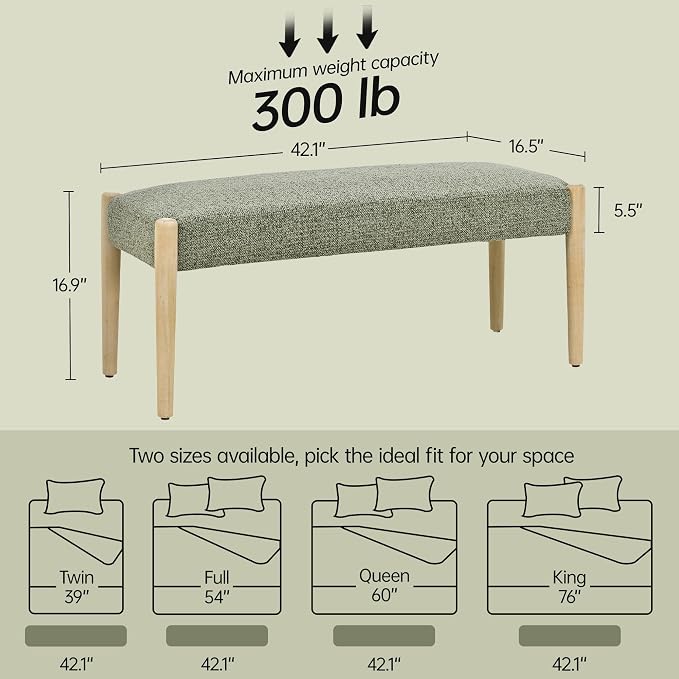 Usaint 42" End of Bed Bench - Image 2