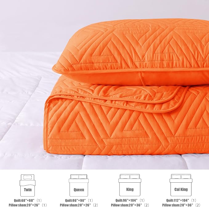 Whale Flotilla Soft Geometric Twin Quilt Set - Image 5
