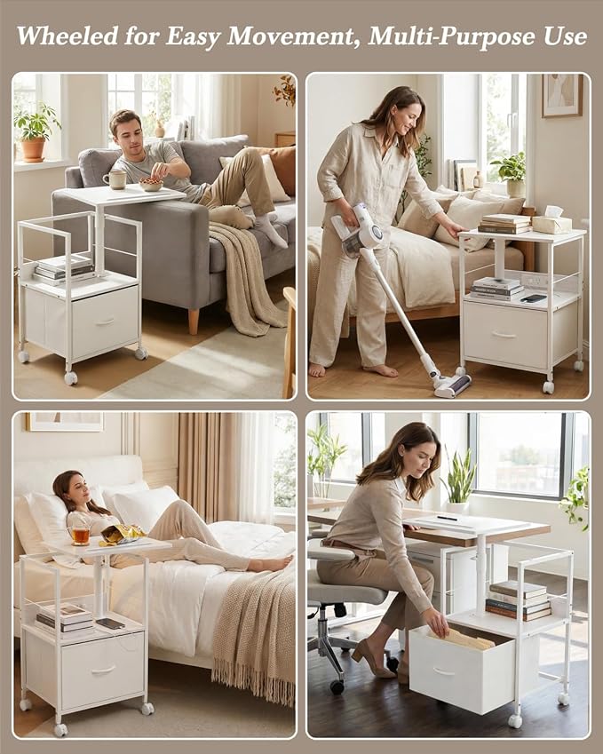 Faesun Swivel Lift Top Nightstand - Image 6