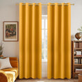 KOUFALL Yellow Curtains 96 Inches Long by KOUFALL