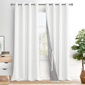 XWZO Total Blackout Curtains 95 Inches Long- Double Layer Full Room Darkening & by XWZO