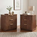 LYNCOHOME 23" Wide Fluted Nightstand by LYNCOHOME