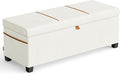 SONGMICS Storage Ottoman Bench, Storage Chest, 15.7 x 43.3 x 15.7 Inches by Unknown