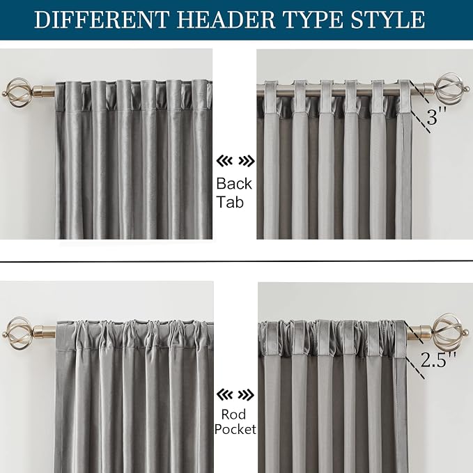 PRIMROSE Silver Grey Curtains 84 inch - Image 2