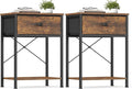 SONGMICS Bedside Table with Drawer, Nightstand with Lower Shelf | Side Table by Unknown
