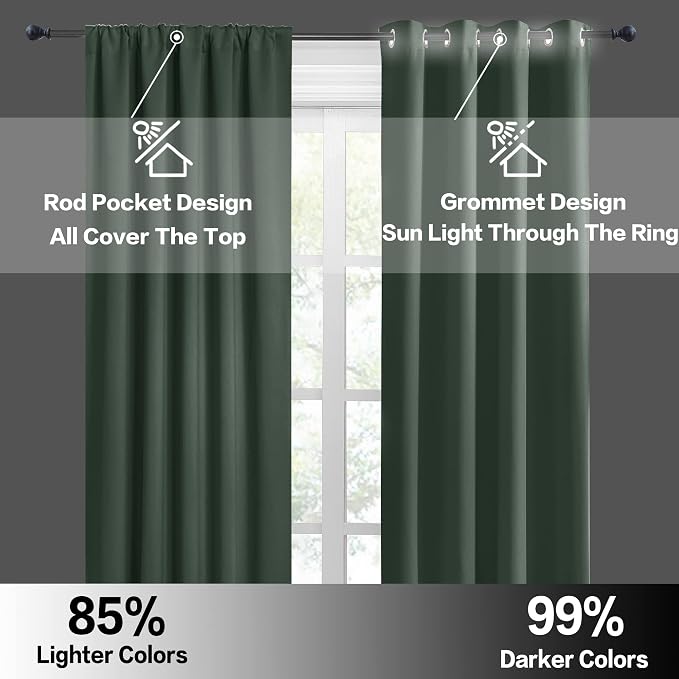 RYB HOME Small Window Curtains 45 inches Length - Image 5