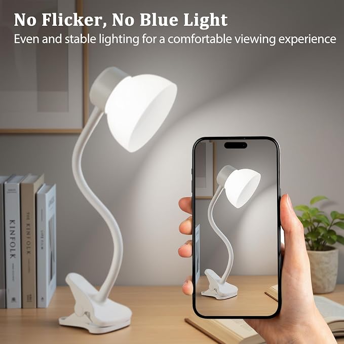 Desk Lamps for Home Office, Small LED Reading Lamp, 5000K Eye-Care Desk Light | - Image 3