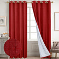 Diraysid 100% Blackout Curtains Red Linen Curtains by Diraysid%2C+refresh+your+life
