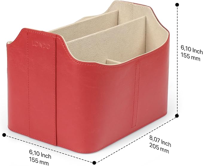 Londo PU Leather Remote Control Holder, Office Supplies Desk Organizer - Image 3