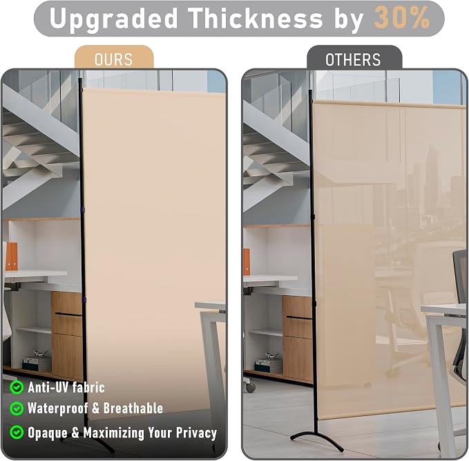 2 Panel Large Room Divider, Folding Privacy Screens - Image 3