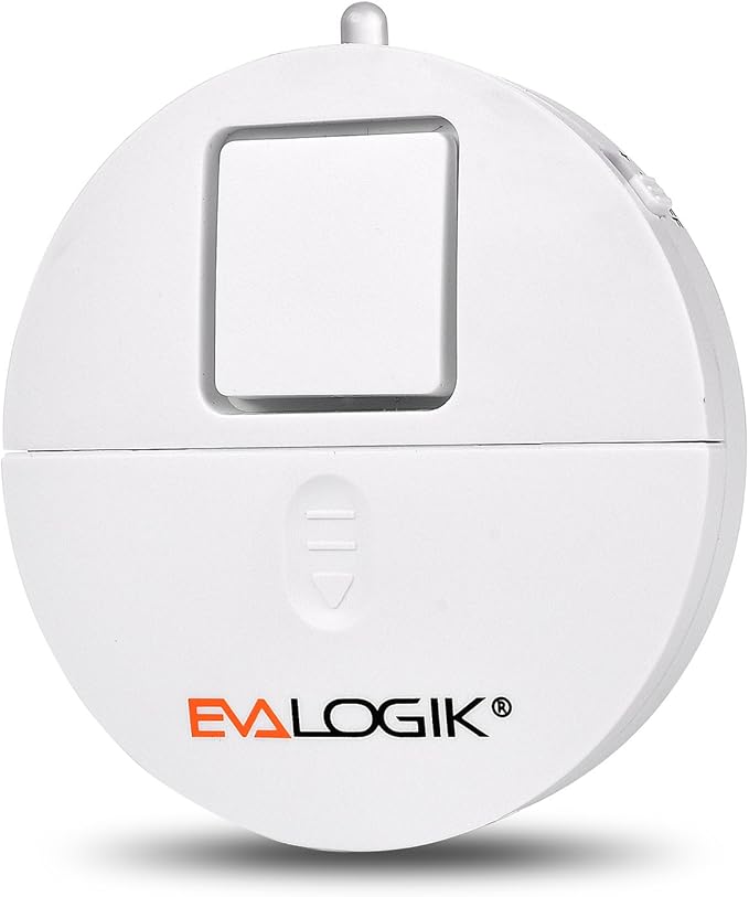 EVA LOGIK Modern Ultra-Thin Window Alarm with Loud 120dB Sound and Vibration Sensors Compatible with Virtually Any Window, Glass Break Alarm Perfect for Home, Office, Dorm Room- 4 Pack