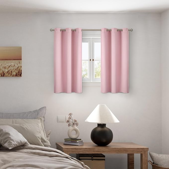 BGment Baby Pink 100% Blackout Curtains - Image 2