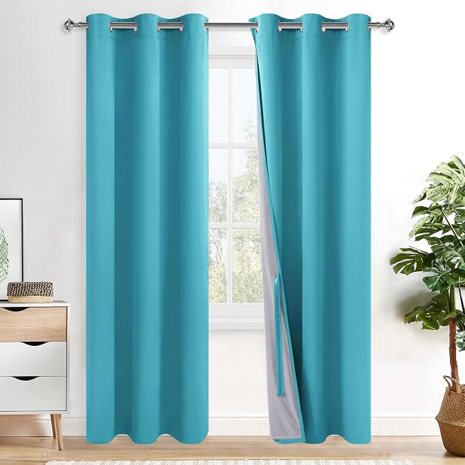 XWZO Complete Blackout Shades Window Curtain Panels by XWZO