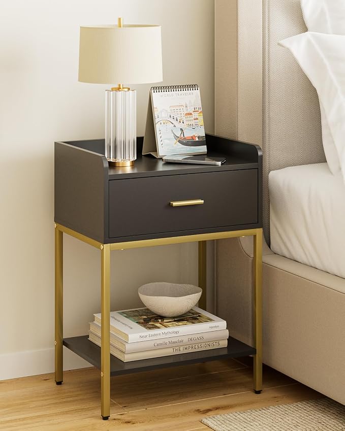 Nightstand, 3-Tier Modern Night Stand, Bedside Table by Apetaccat