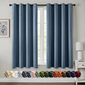 MIULEE Blackout Curtains for Bedroom 2 Panels 55 x 68 Inch Long Stone Blue | by MIULEE