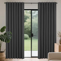 Joydeco Blackout Curtains 84 Inch Length 2 Panels Set, Thermal Insulated Black by JOYDECO