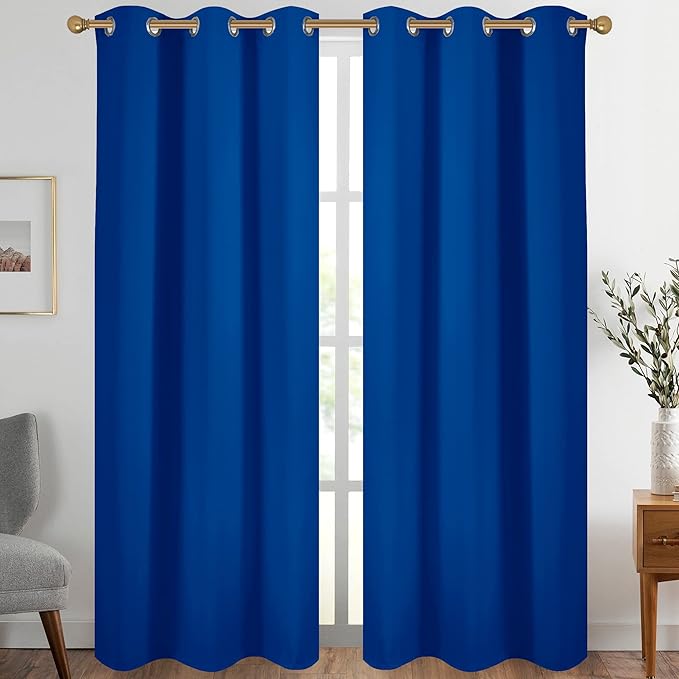 Diraysid Royal Blue Grommet Blackout Curtains by Diraysid%2C+refresh+your+life