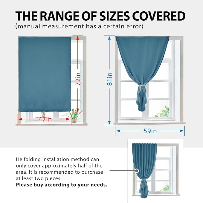 JILRON Magic Tape Stick on Portable Curtains - Image 3