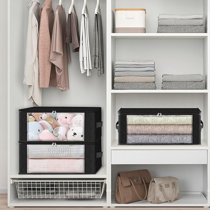 HomeHacks 6-Pack Clothes Organizer Storage Bags Foldable Storage Box - Image 5