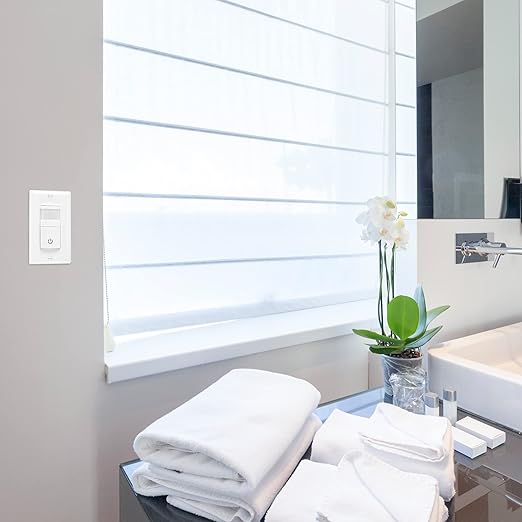 Maxxima Occupancy Vacancy Motion Sensor PIR Wall Switch, 3-Way or Single Pole Wall Plate Included, Commercial or Residential, 120-277V