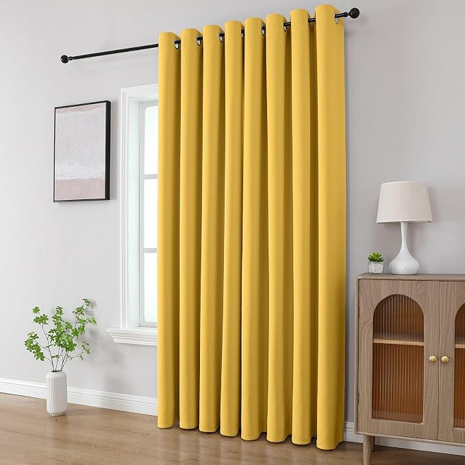CUCRAF Blackout Curtains 63 inch Length 2 Panels Set, Room Darkening Drapes - Image 8